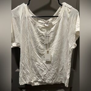 Good American White Short Sleeve Crewneck Tee